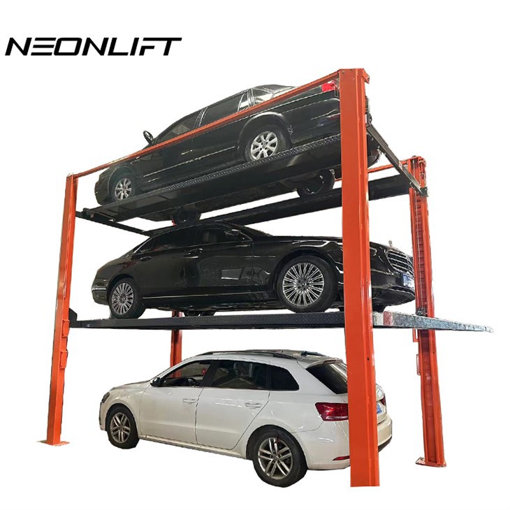 4 Post Parking Lift 3 Cars